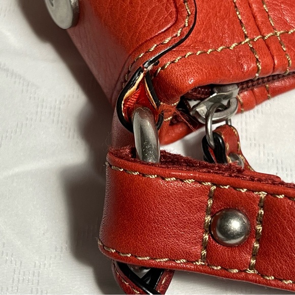 Fossil Red Leather baguette bag - Picture 5 of 13